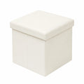 Bonlife Faltbarer Pouf Hocker aus Kunstleder mit Stauraum, 150kg Belastbarkeit, 30x30x30cm
