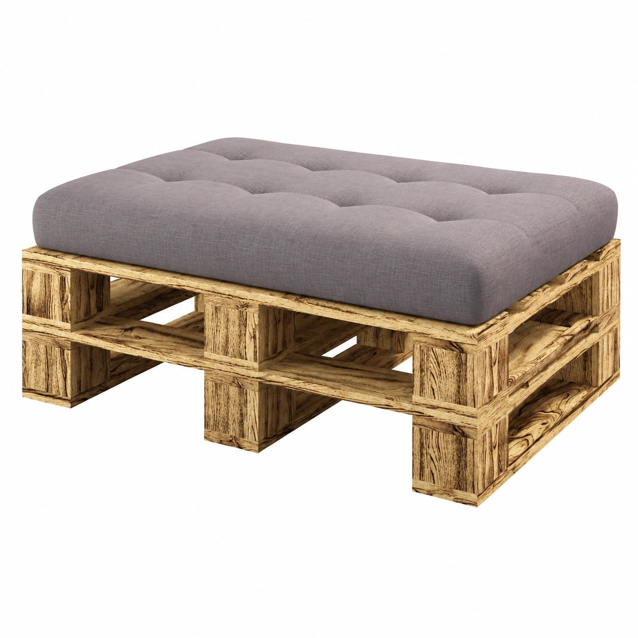 Hocker aus Europaletten, 120 x 80 x 30 cm, für Innen- und Außenbereich