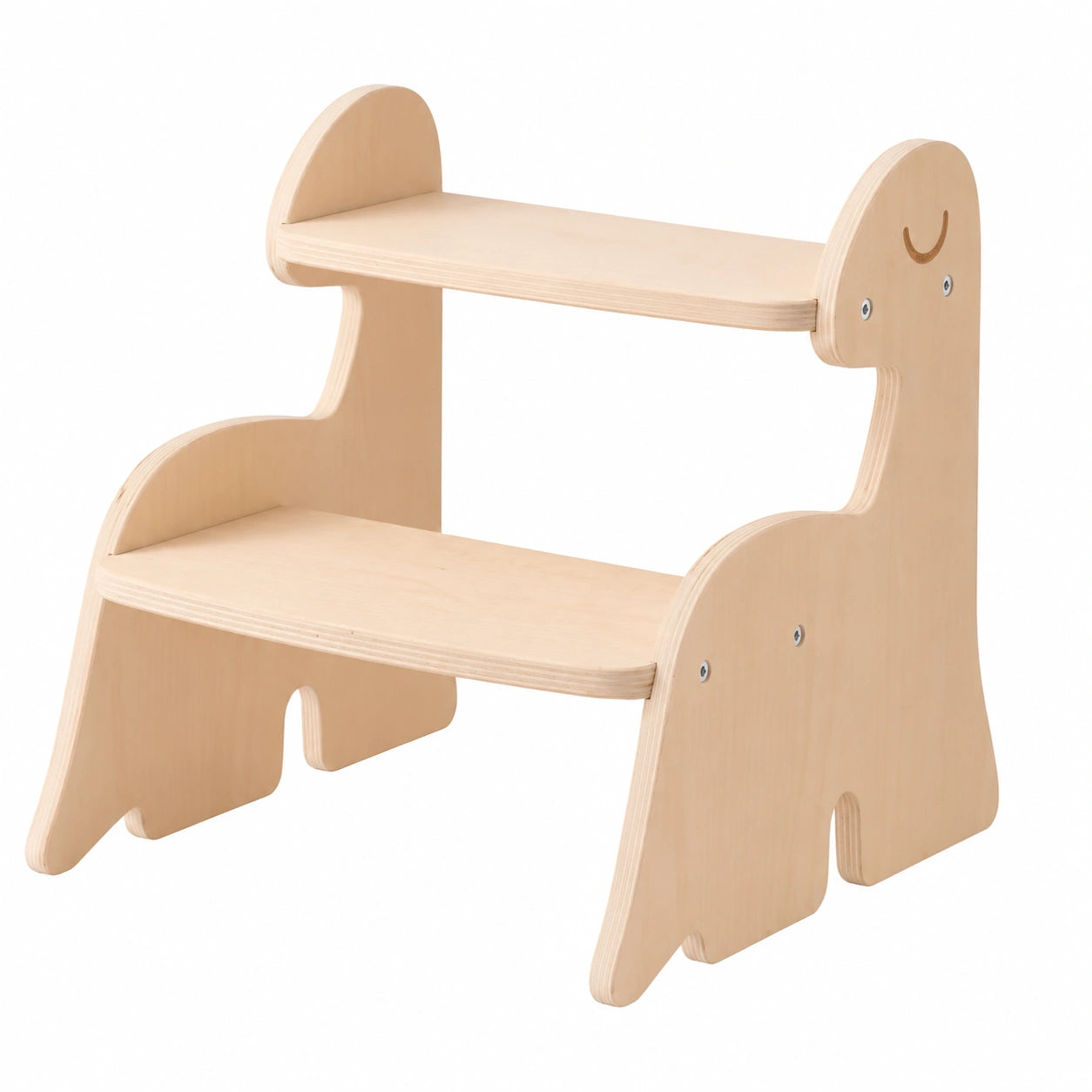 Montessori Lernhocker aus Holz für Kinder - Dinosaurier-Design, 2-stufig