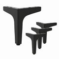 4er Set Schwarze Metall-Möbelfüße, 15cm, Belastbar bis 500kg, Ideal für Schränke und Sofas