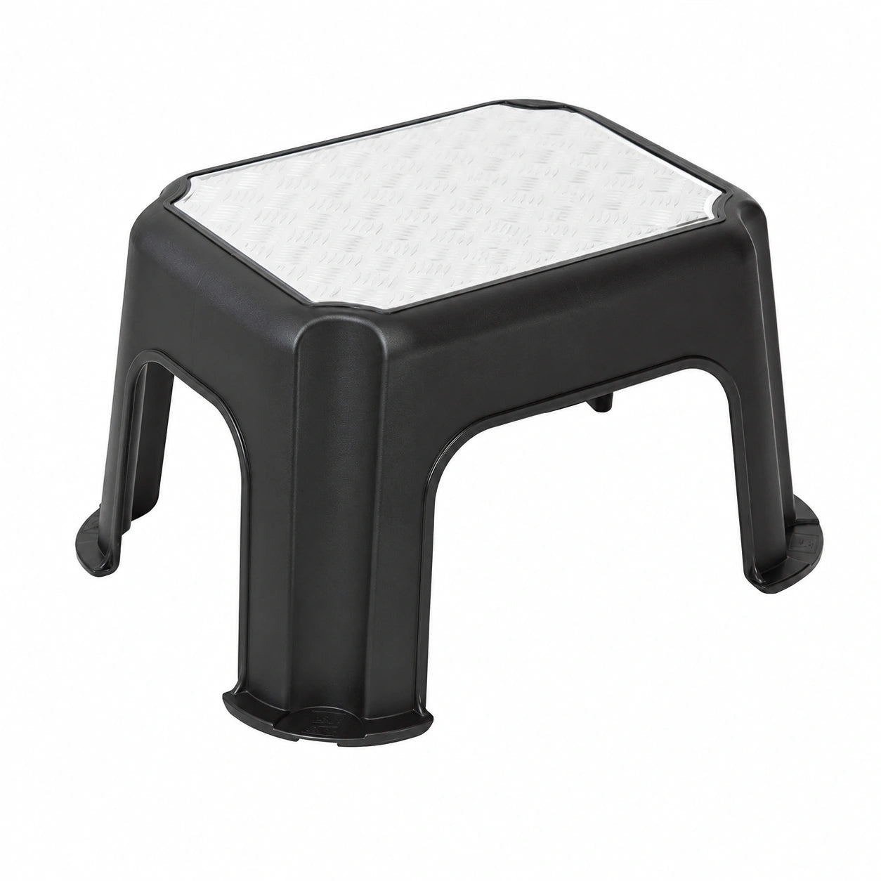 Robuster Rotho Tritthocker für bis zu 150 kg, rutschfest, BPA-freier Kunststoff, schwarz