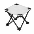 Tragbarer Klapphocker 30CM mit Tasche für Camping, Angeln und Gartenarbeit - Weiß