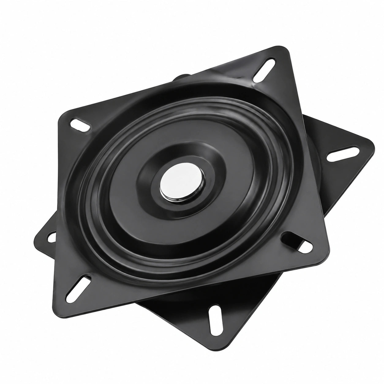 Schwerlast Drehplatte aus Metall, 360° drehbar, 177x177x28 mm, ideal für Möbel und Bücherregale