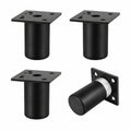 4er Set Möbelfüße 5 cm aus schwarzer Aluminiumlegierung, ideal für Schränke, Sofas und Tische