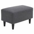 Elastischer Ottomanenbezug für Fußhocker, Jacquard Muster, waschbar und langlebig