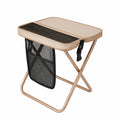 Jiahuade Klapphocker 31cm für Camping und Garten, tragbarer Falthocker mit Tasche, Mini-Sitz in Beige