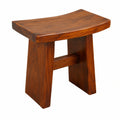 Teakholz Massivholzhocker Bali Design | Geschwungenes Sitzmöbel von Asia Wohnstudio