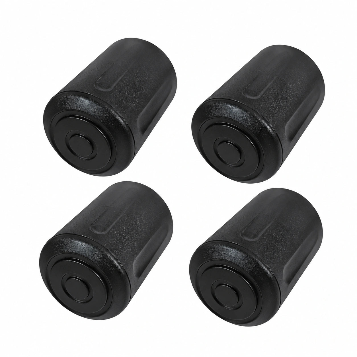 Schwarze Gummi-Stuhlbein-Kappen, Rund, 25 mm - 4er Set Möbelgleiter