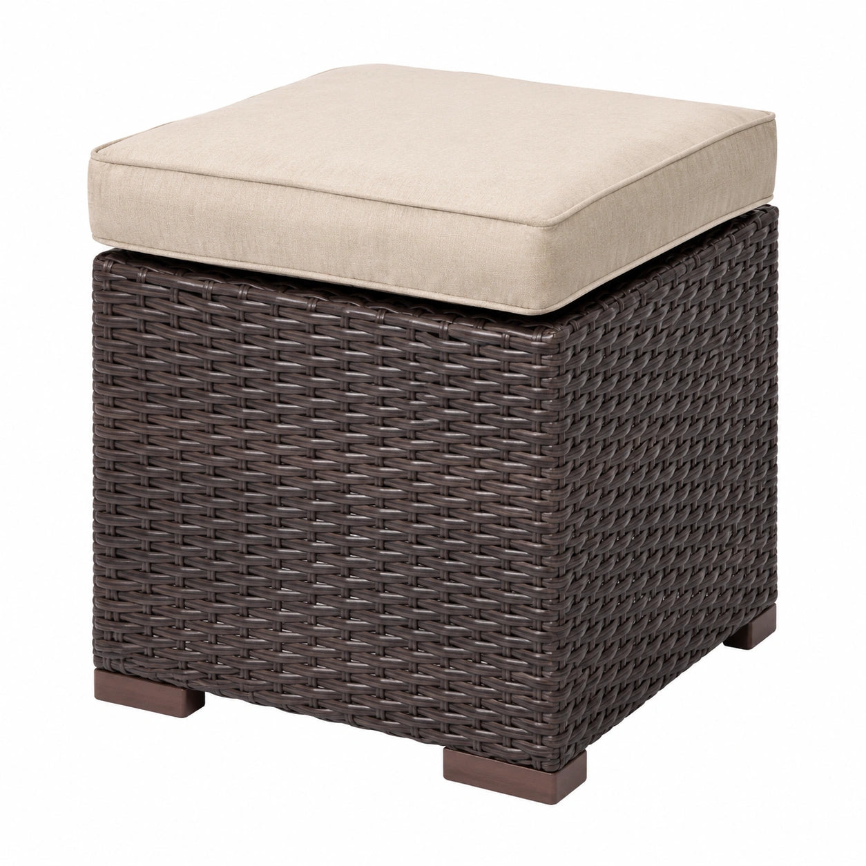 Wasserdichte Abdeckung für Gartenhocker und Beistelltisch, Rechteckige Schutzhülle 600D UV-Schutz, Staub- und Winddicht (72x72x43 cm)
