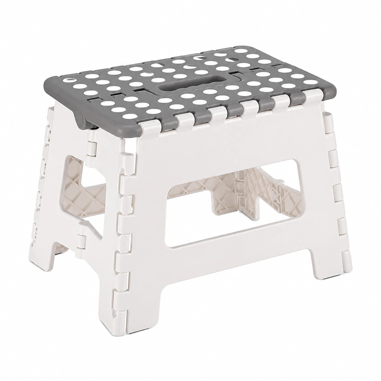 Klappbarer Tritthocker für Kinder, 22 cm, faltbar, in Grau und Weiß